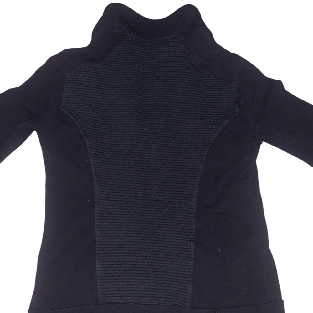 Zip Up Jacket Black Ribbed - Picture 2 of 2